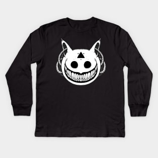 Cat head Kids Long Sleeve T-Shirt